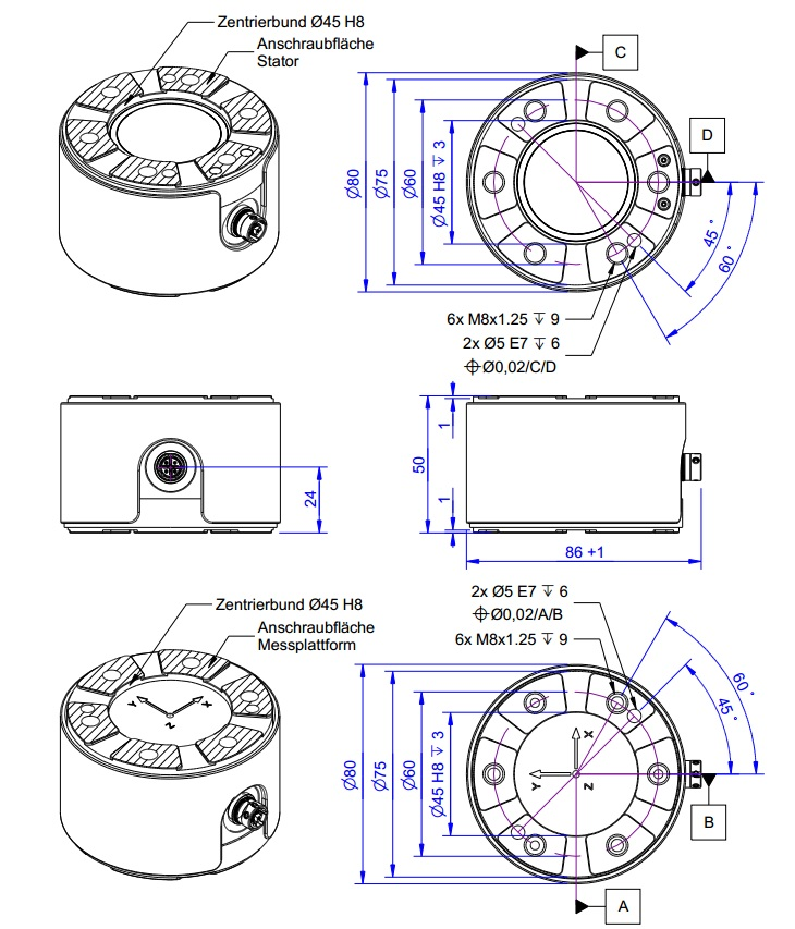 K6D80六分量傳感器